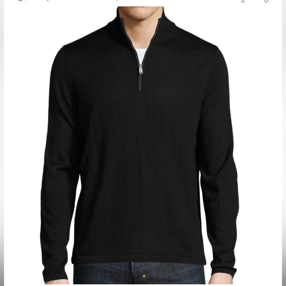 Michael Kors Pull over Sweatshirt half zip black Medium
